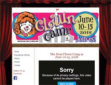 Tablet Screenshot of clowncamp.org